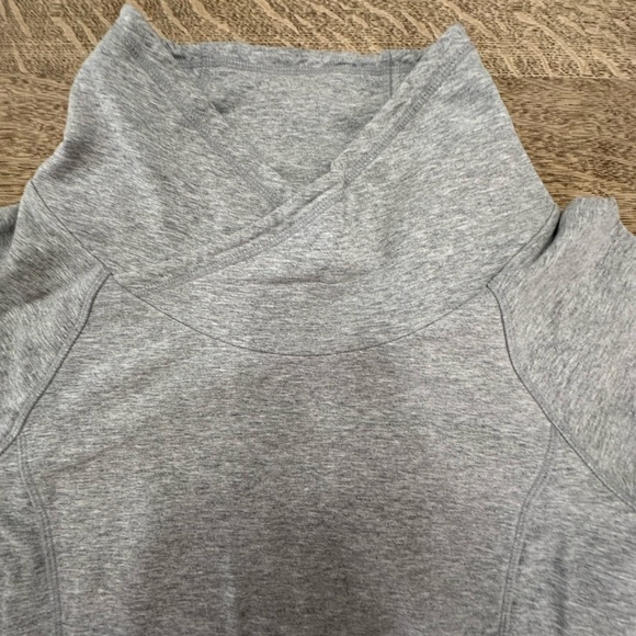 Athleta Track Pullover French Terry Gray Sweatshirt Running Walking medium - Picture 9 of 16